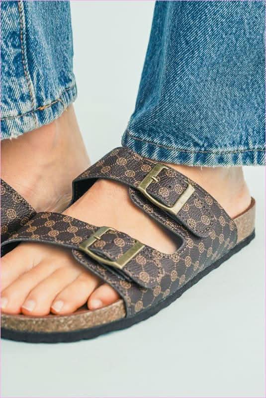Open Toe Buckle Plaid Summer Shoes for Stylish Summer Footwear - Pleasures and Sins