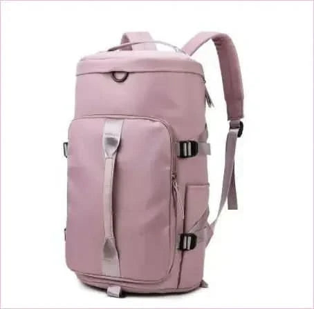 Pink and Gray Womens Gym Bag Backpack with Matching Duffel Bag - Pleasures and Sins