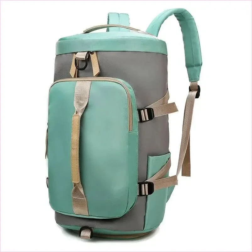 Pink and Gray Womens Gym Bag Backpack with Matching Duffel Bag - Pleasures and Sins