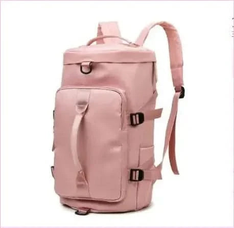 Pink and Gray Womens Gym Bag Backpack with Matching Duffel Bag - Pleasures and Sins