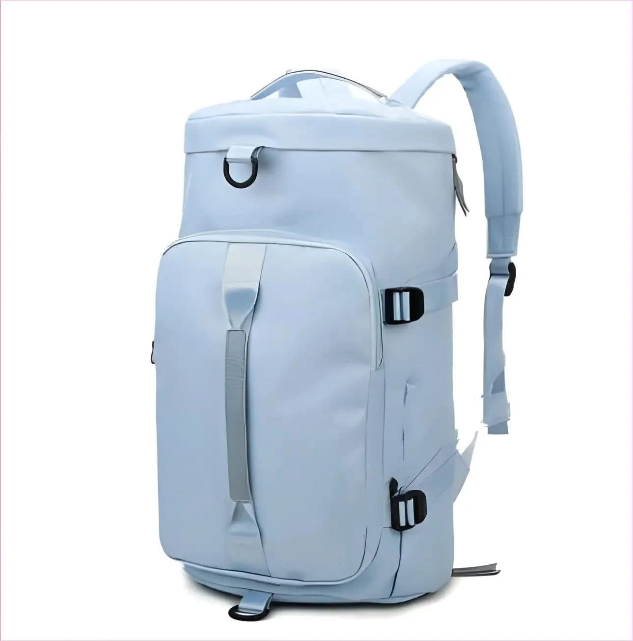 Pink and Gray Womens Gym Bag Backpack with Matching Duffel Bag - Pleasures and Sins