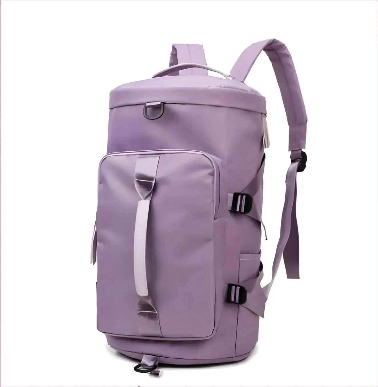Pink and Gray Womens Gym Bag Backpack with Matching Duffel Bag - Pleasures and Sins