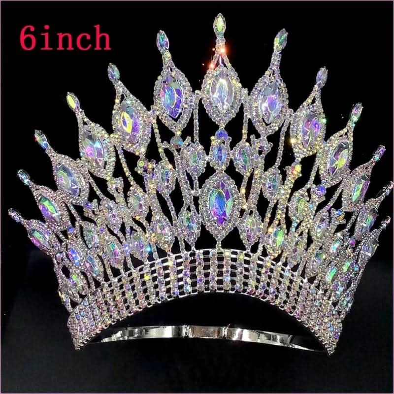 Pink Gemstone Rhinestone Wedding Crown Tiara Hair Jewellery - Pleasures and Sins