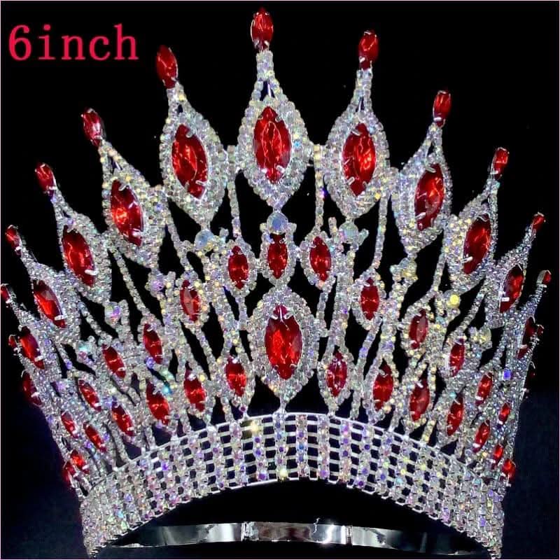 Pink Gemstone Rhinestone Wedding Crown Tiara Hair Jewellery - Pleasures and Sins