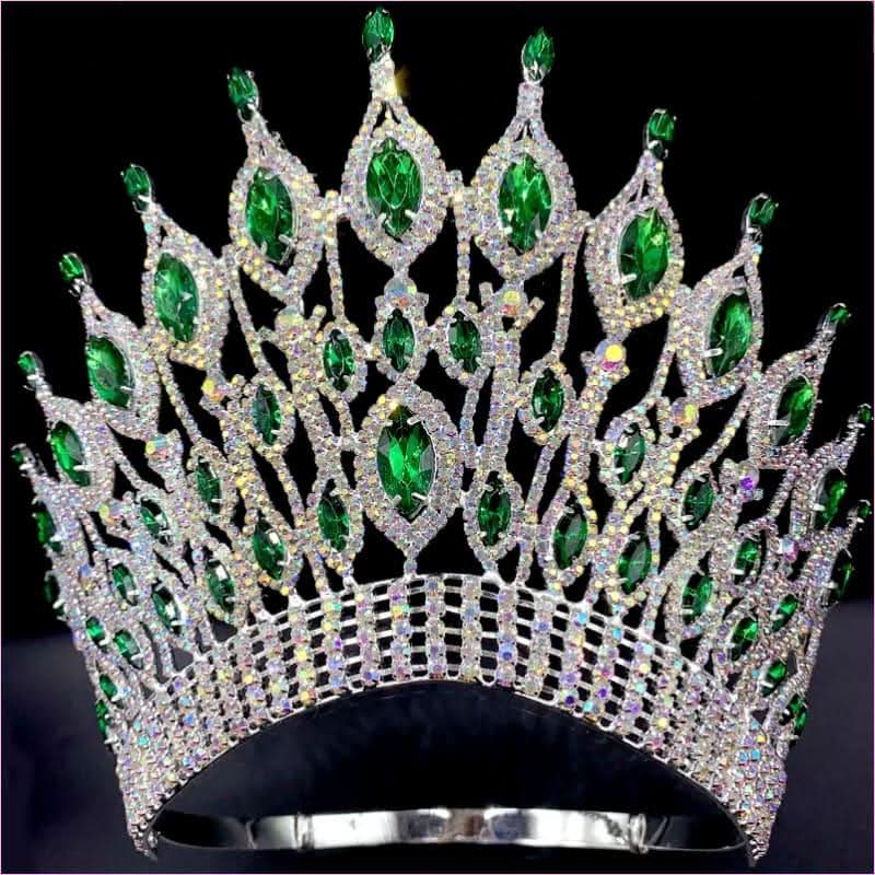 Pink Gemstone Rhinestone Wedding Crown Tiara Hair Jewellery - Pleasures and Sins