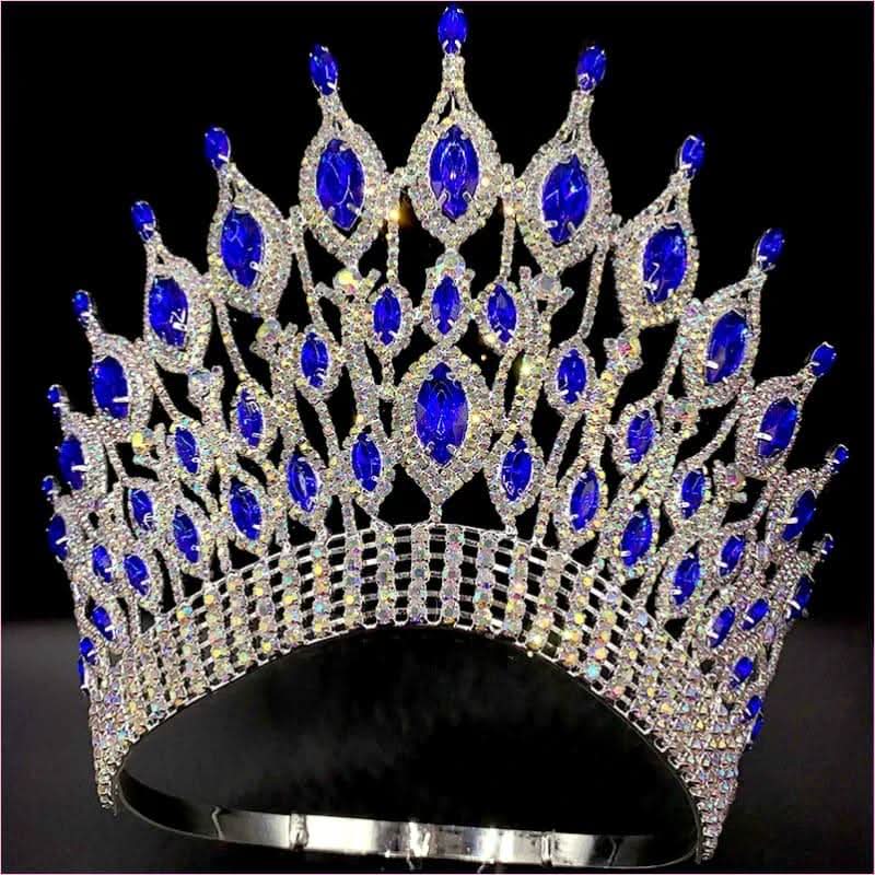Pink Gemstone Rhinestone Wedding Crown Tiara Hair Jewellery - Pleasures and Sins