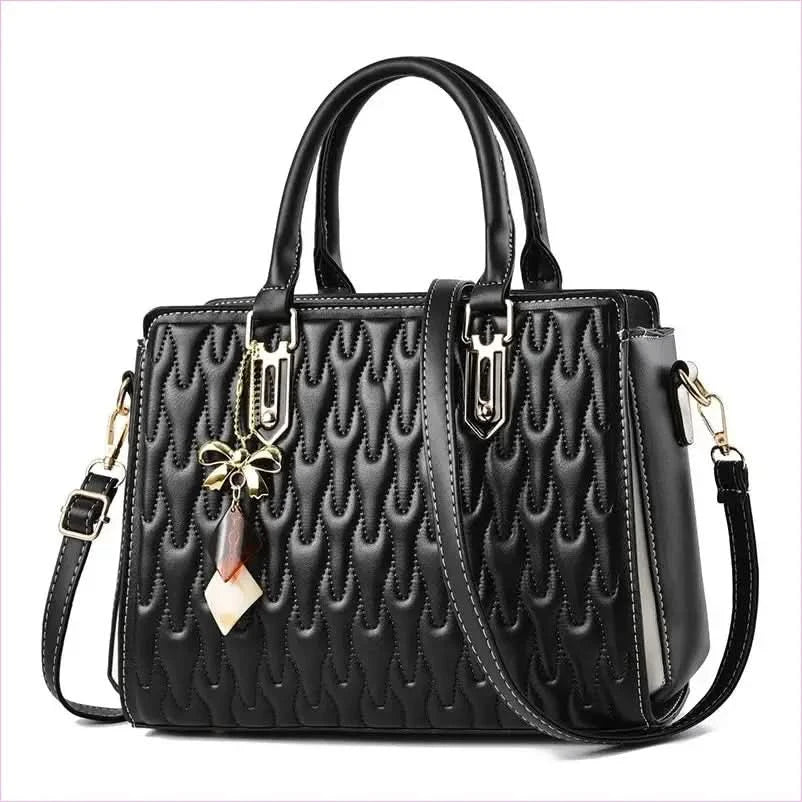 Pink Quilted High Capacity Fashion Handbag with Gold Hardware - Pleasures and Sins