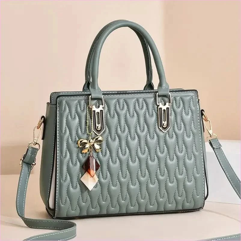 Pink Quilted High Capacity Fashion Handbag with Gold Hardware - Pleasures and Sins