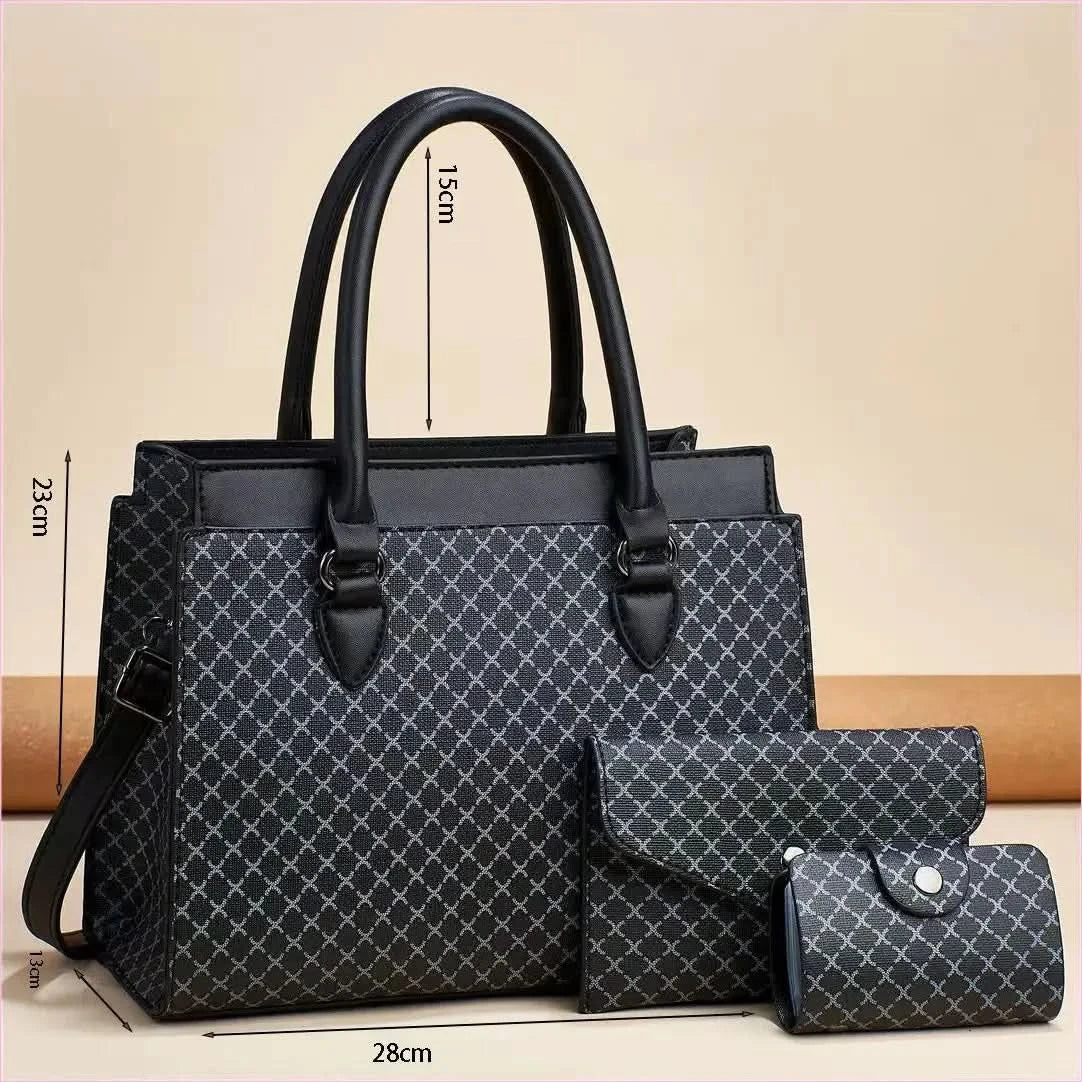 Plaid Pattern Purse Set for Fashionable Women with Plenty of Storage - Pleasures and Sins