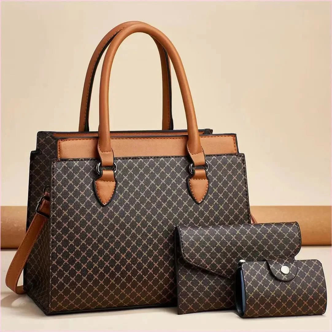 Plaid Pattern Purse Set for Fashionable Women with Plenty of Storage - Pleasures and Sins