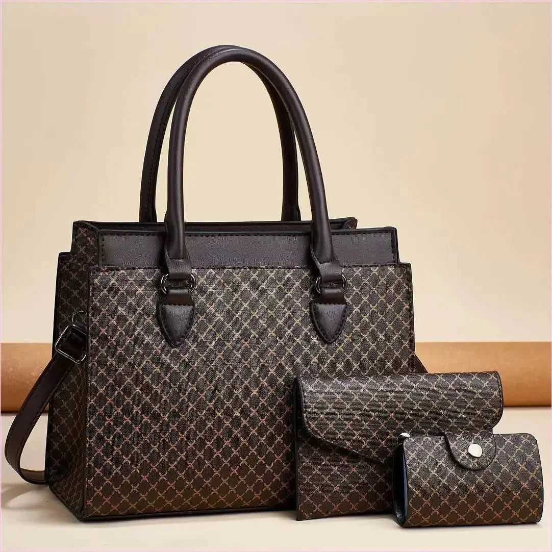 Plaid Pattern Purse Set for Fashionable Women with Plenty of Storage - Pleasures and Sins