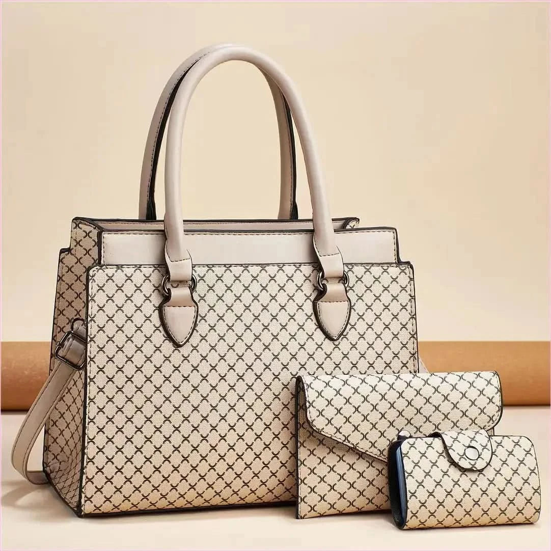 Plaid Pattern Purse Set for Fashionable Women with Plenty of Storage - Pleasures and Sins