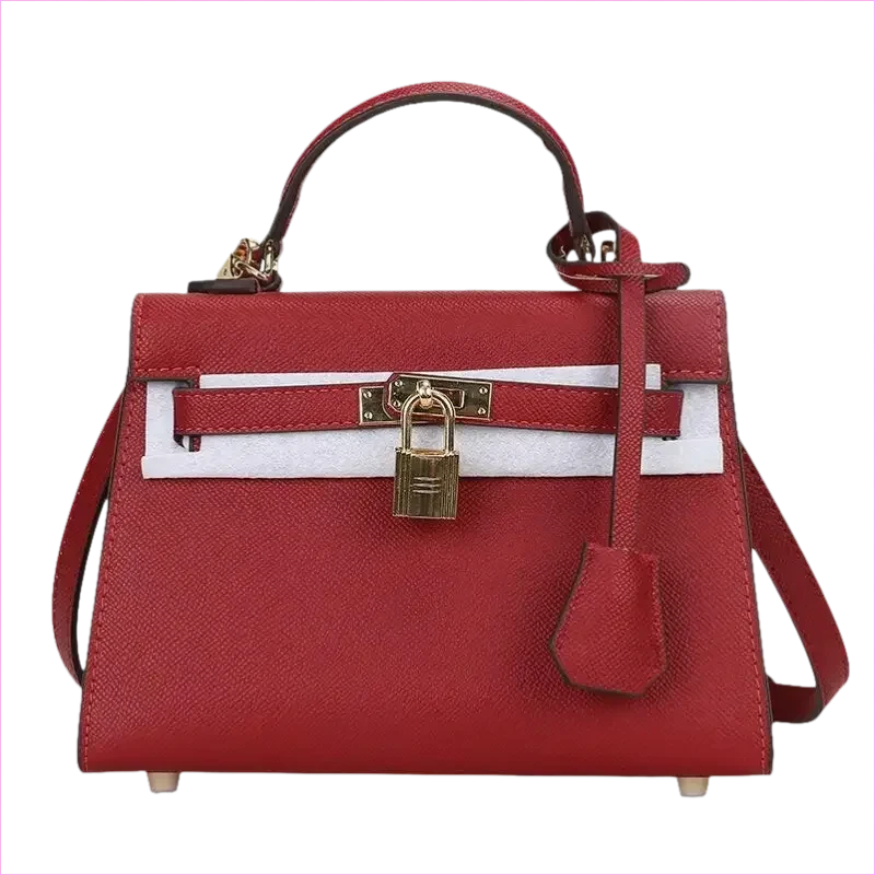 Pleasures and Sins Palm Pattern Handbag with Small Padlock Detail - Pleasures and Sins