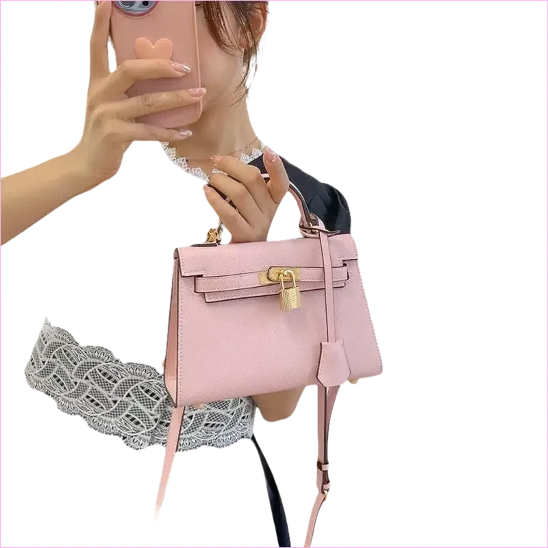 Pleasures and Sins Palm Pattern Handbag with Small Padlock Detail - Pleasures and Sins