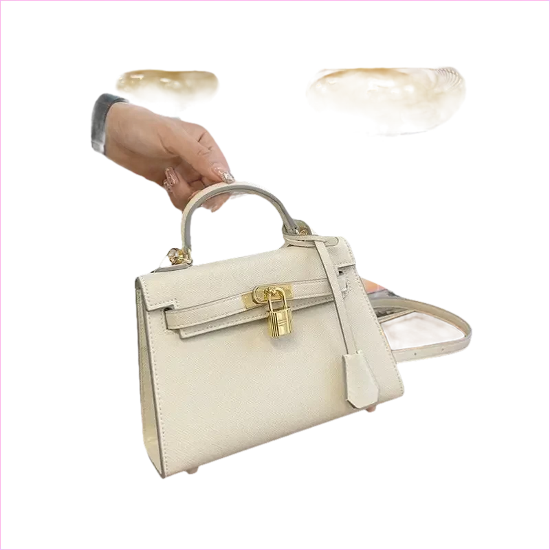 Pleasures and Sins Palm Pattern Handbag with Small Padlock Detail - Pleasures and Sins
