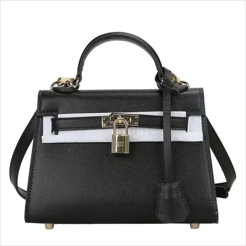 Pleasures and Sins Palm Pattern Handbag with Small Padlock Detail - Pleasures and Sins