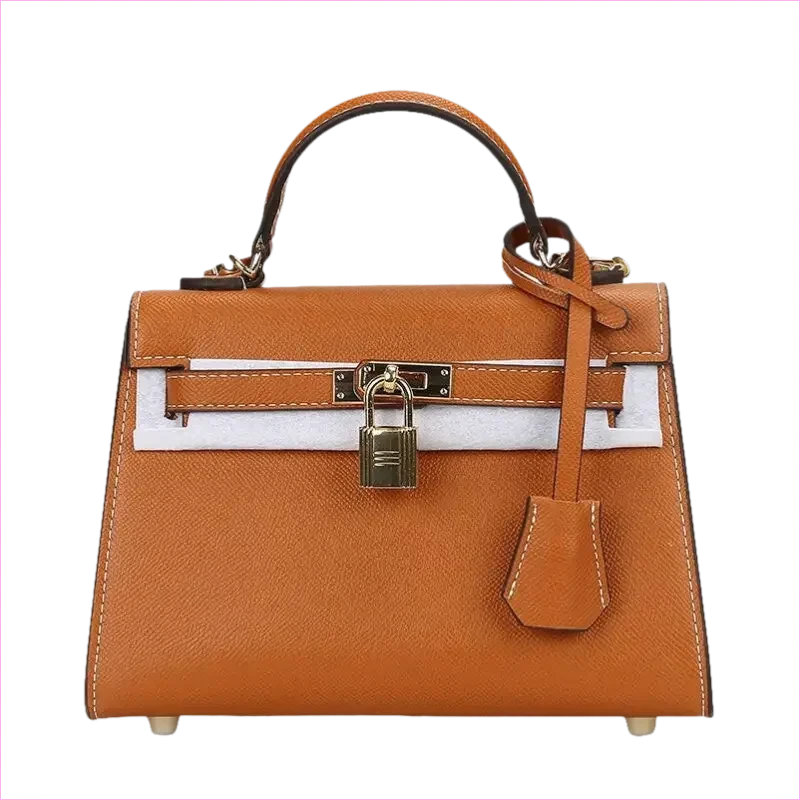 Pleasures and Sins Palm Pattern Handbag with Small Padlock Detail - Pleasures and Sins