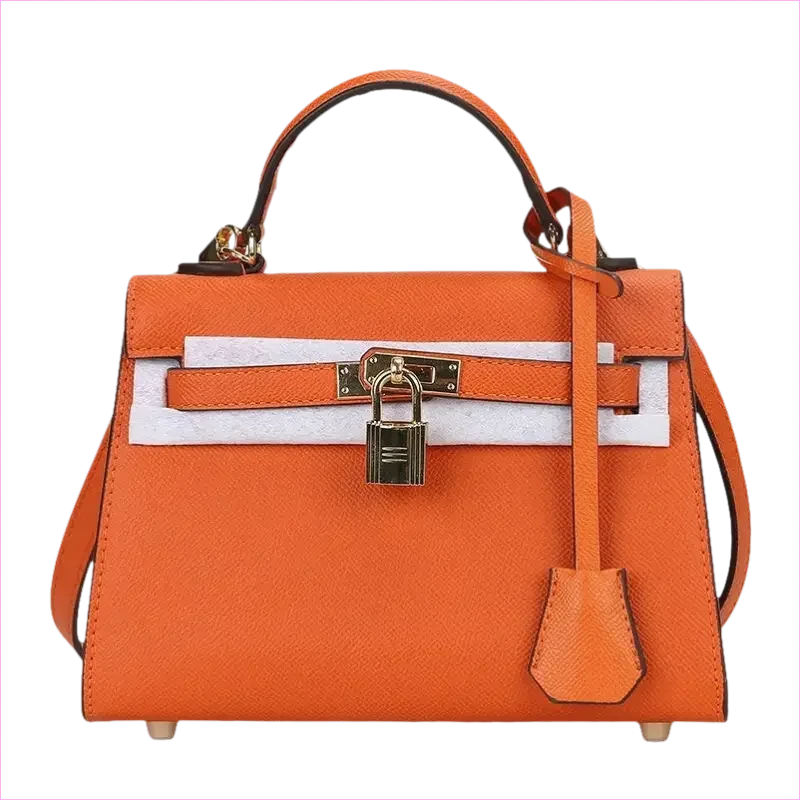 Pleasures and Sins Palm Pattern Handbag with Small Padlock Detail - Pleasures and Sins