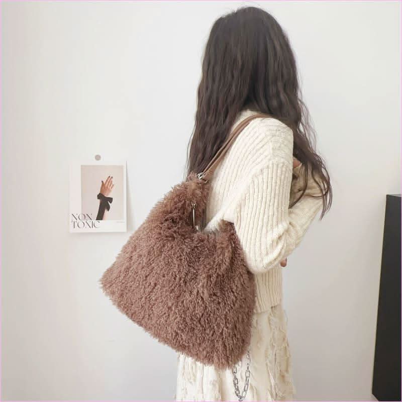 Plush Large Capacity Shoulder Bag for Effortless Style and Practicality - Pleasures and Sins