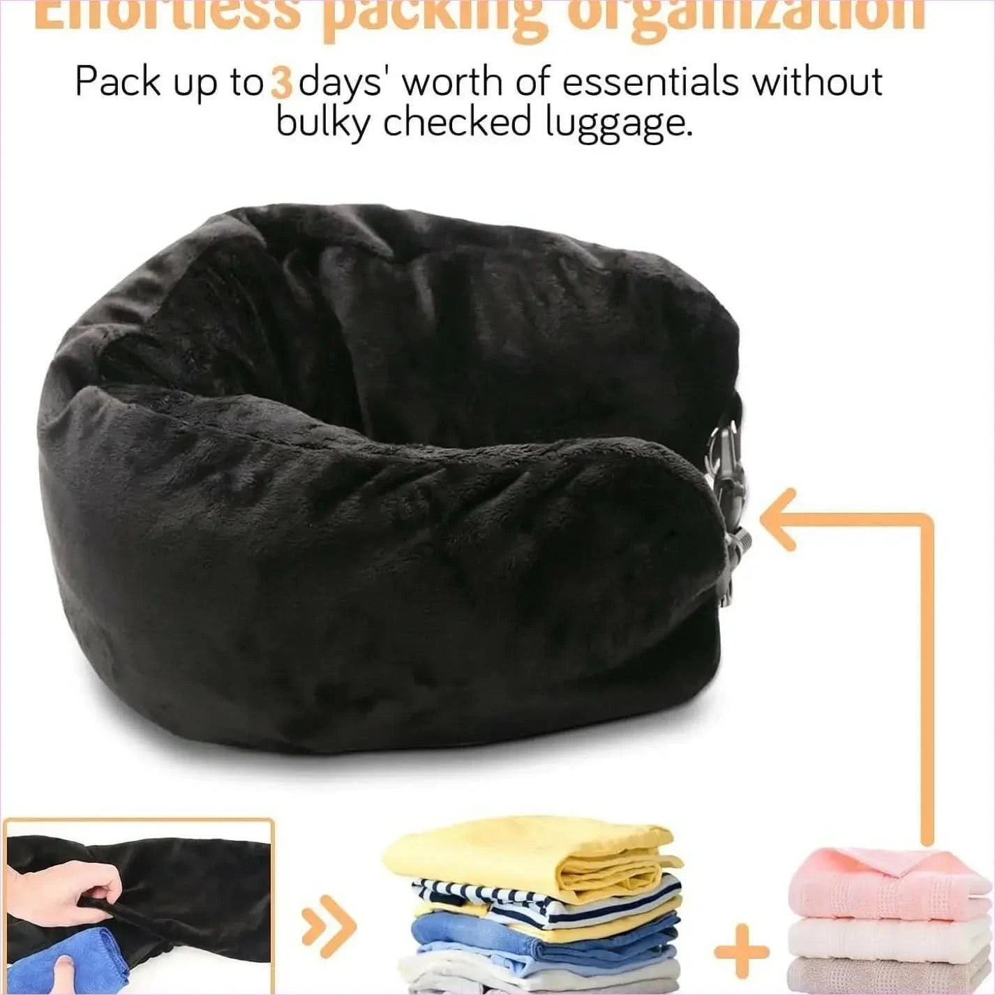 Portable Travel Pillow for Easy Packing and Excess Baggage Solutions - Pleasures and Sins