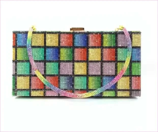 Rainbow Glitter Handheld Diamante Clutch for Women’s Pride Dinner - Pleasures and Sins