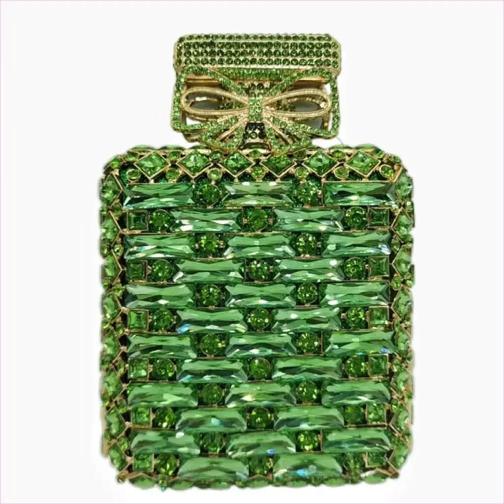 Rhinestone Bag Perfume Bottle with Glamorous Crystal Accents - Pleasures and Sins