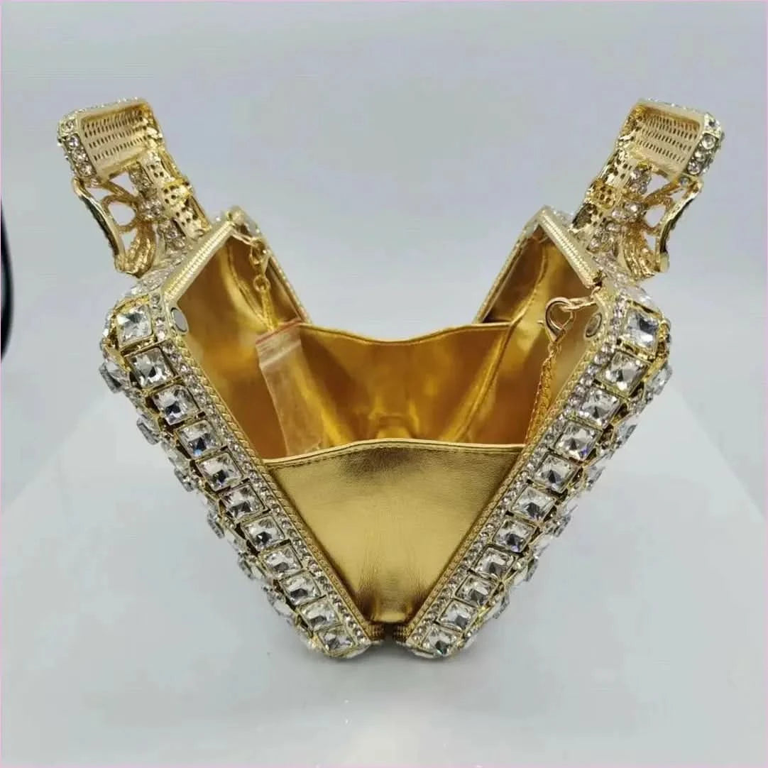 Rhinestone Bag Perfume Bottle with Glamorous Crystal Accents - Pleasures and Sins
