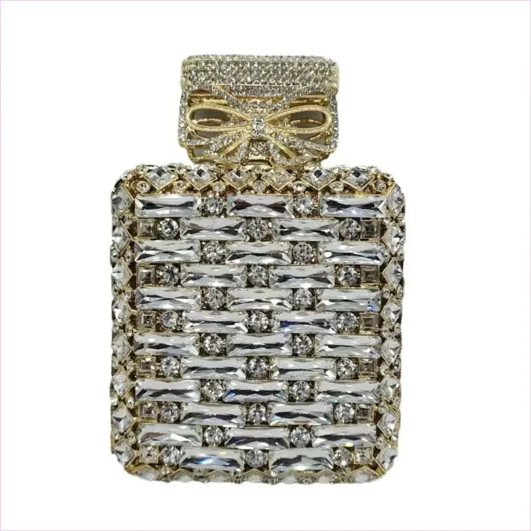 Rhinestone Bag Perfume Bottle with Glamorous Crystal Accents - Pleasures and Sins