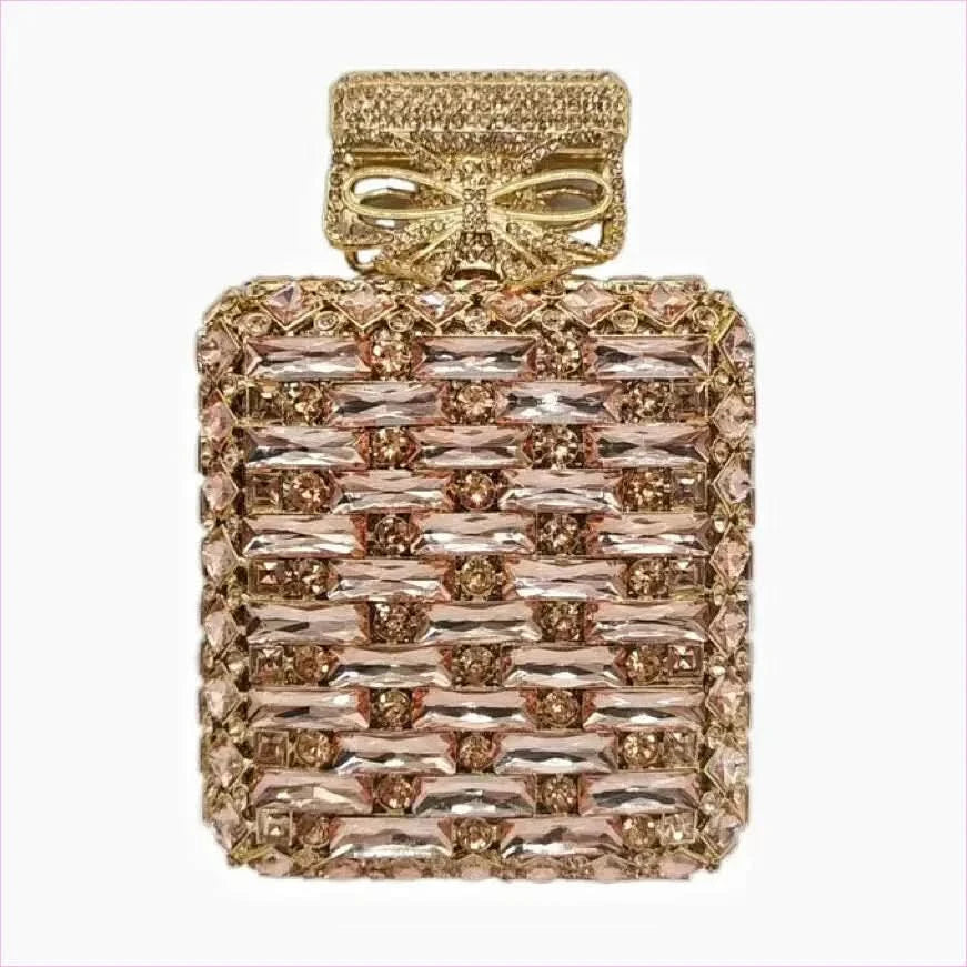 Rhinestone Bag Perfume Bottle with Glamorous Crystal Accents - Pleasures and Sins
