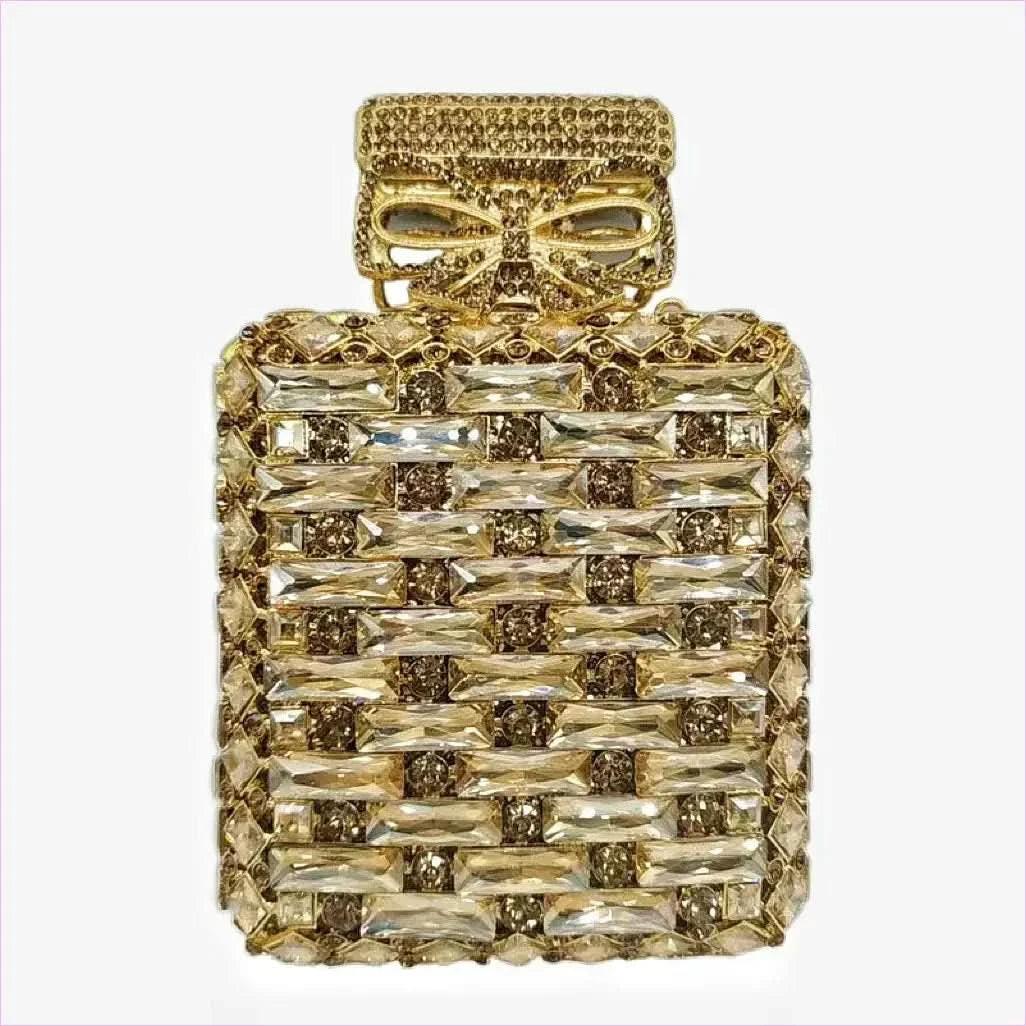 Rhinestone Bag Perfume Bottle with Glamorous Crystal Accents - Pleasures and Sins