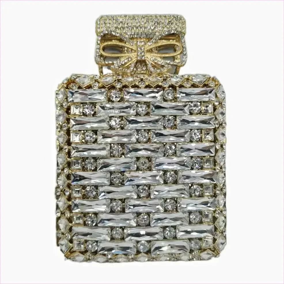 Rhinestone Bag Perfume Bottle with Glamorous Crystal Accents - Pleasures and Sins