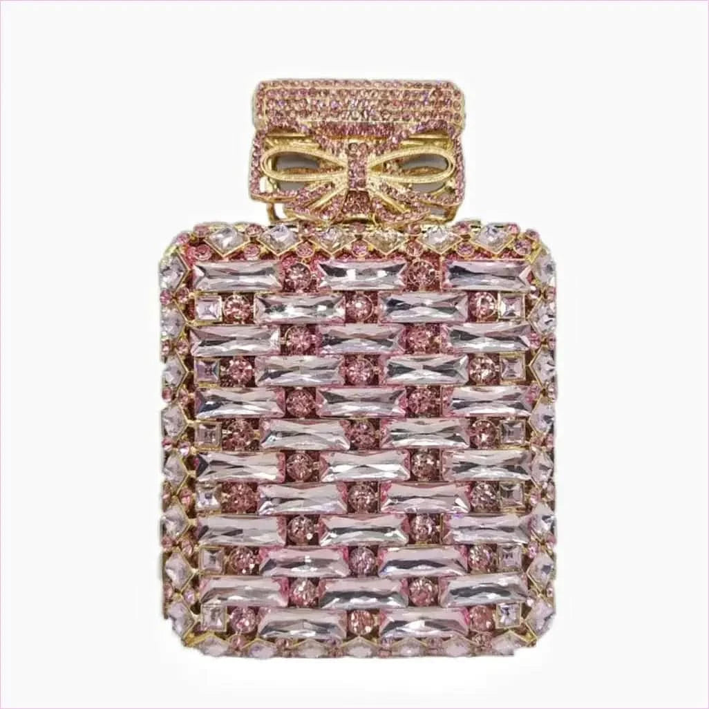Rhinestone Bag Perfume Bottle with Glamorous Crystal Accents - Pleasures and Sins