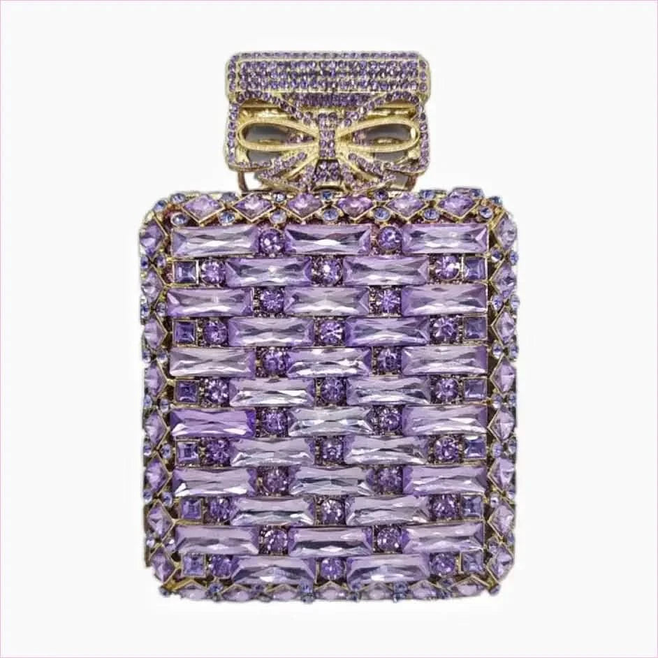 Rhinestone Bag Perfume Bottle with Glamorous Crystal Accents - Pleasures and Sins