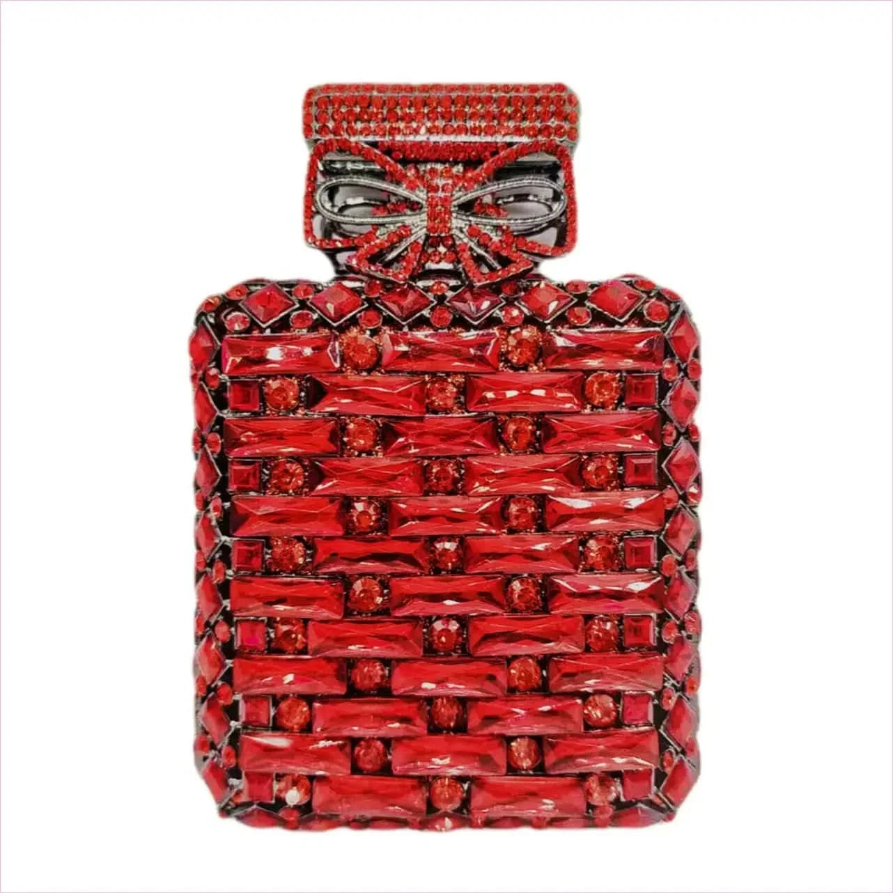 Rhinestone Bag Perfume Bottle with Glamorous Crystal Accents - Pleasures and Sins