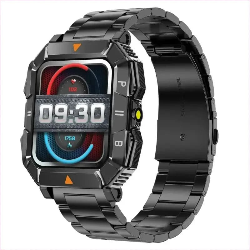 Rugged Waterproof Smartwatch with Heart Rate and Bluetooth Connectivity - Pleasures and Sins