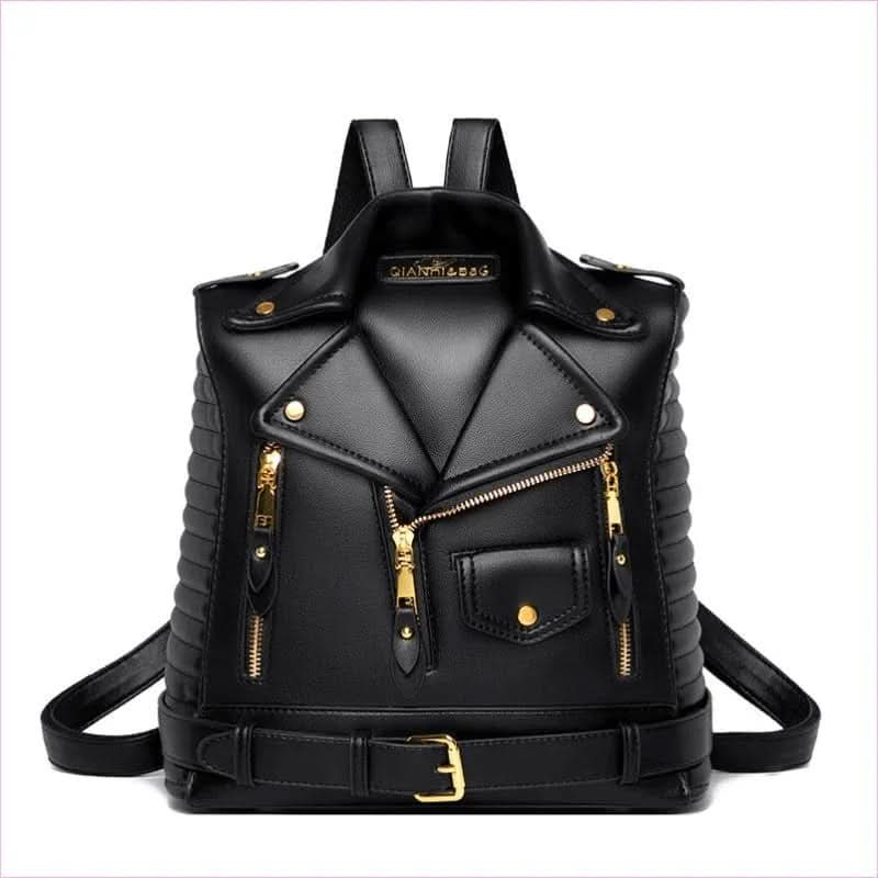 Soft Textured Jacket & Shirt Shaped Trendy Collar Backpack - Pleasures and Sins