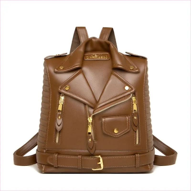 Soft Textured Jacket & Shirt Shaped Trendy Collar Backpack - Pleasures and Sins