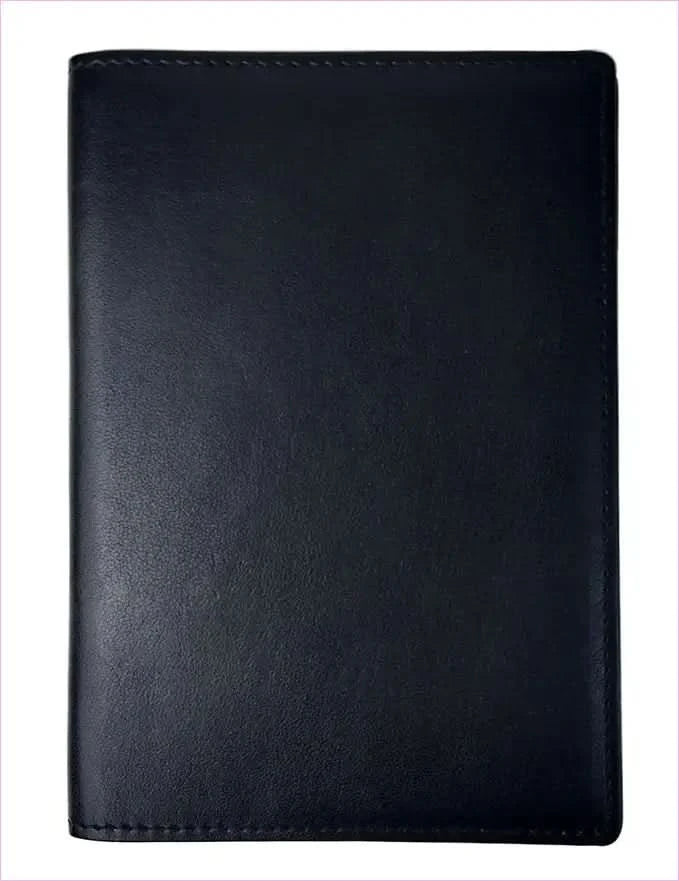 Stylish Black Leather Travel Wallet with Rfid Protection and Card Slots - Pleasures and Sins