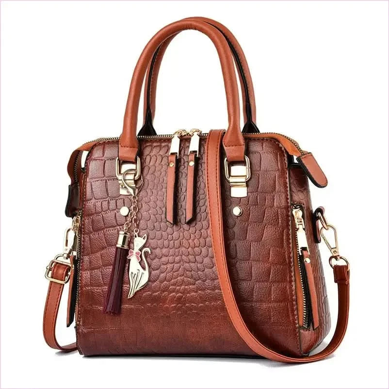 Stylish Ladies Crocodile Print Crossbody Shoulder Bag for Every Occasion - Pleasures and Sins