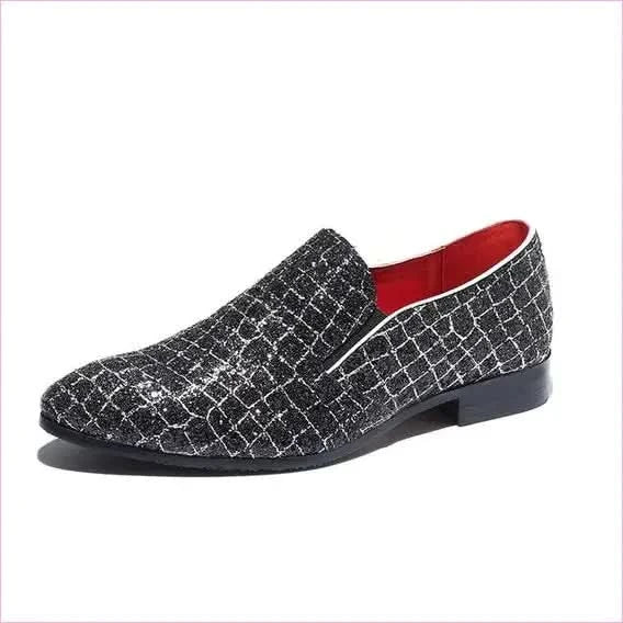 Stylish Men’s Pointed Sequin Glitter Shoes for any Celebration - Pleasures and Sins