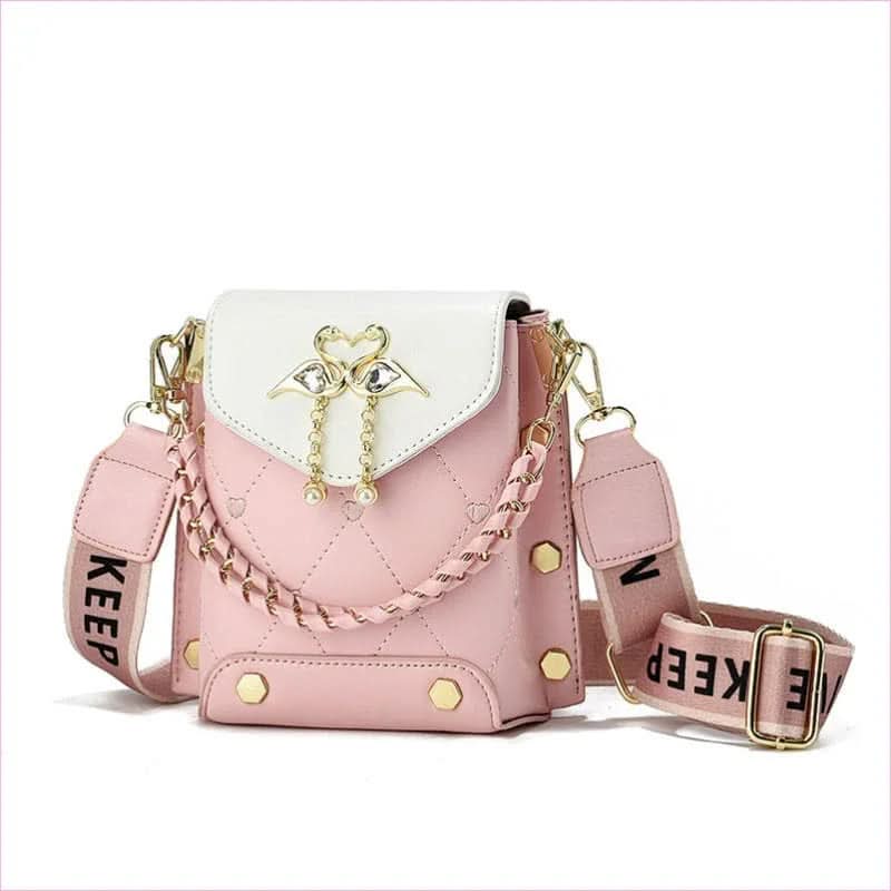 Stylish Shoulder Bag with Elegant Swan Pearl Chain - Pleasures and Sins