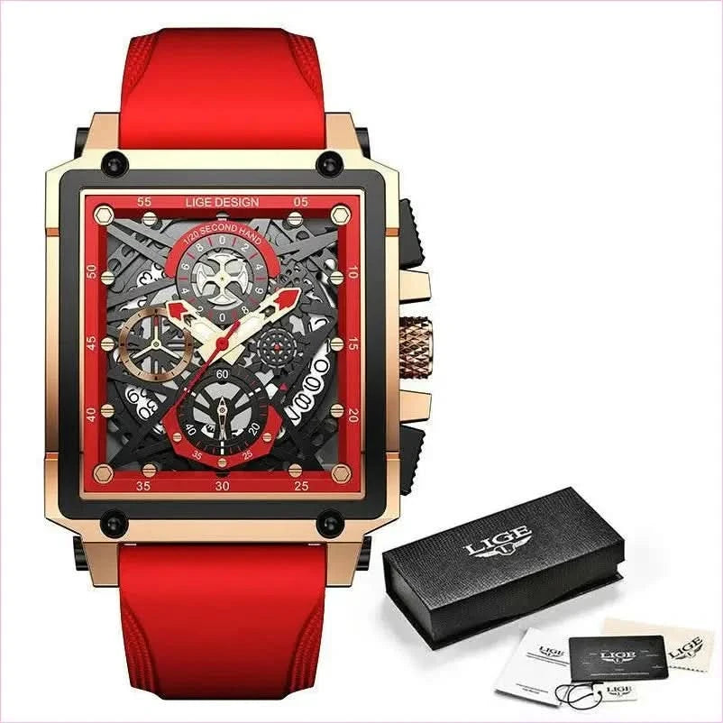 Stylish Square Multifunction Chronograph 30m Waterproof Watch - Pleasures and Sins