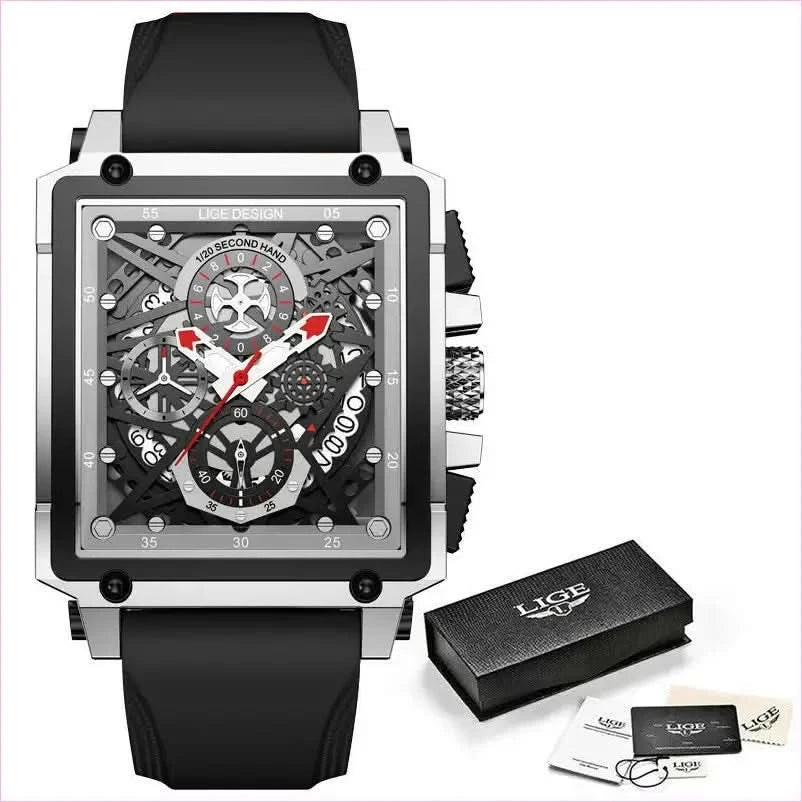 Stylish Square Multifunction Chronograph 30m Waterproof Watch - Pleasures and Sins