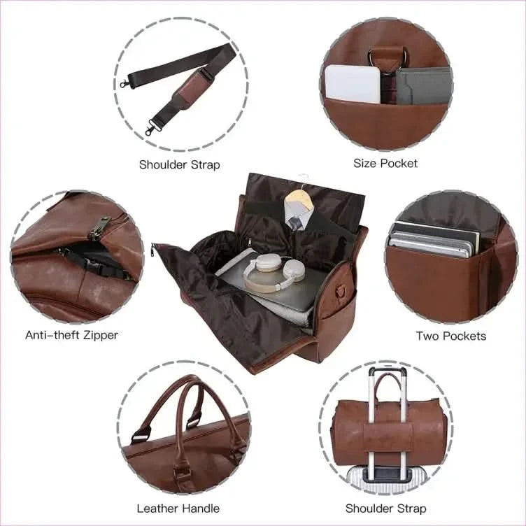 Travel Duffle Bag with Shoe Compartment and Large Capacity - Pleasures and Sins