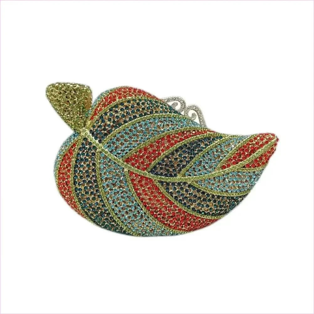 Tree Leaf Inlaid Diamond Dinner Bag for Elegant Evenings - Pleasures and Sins