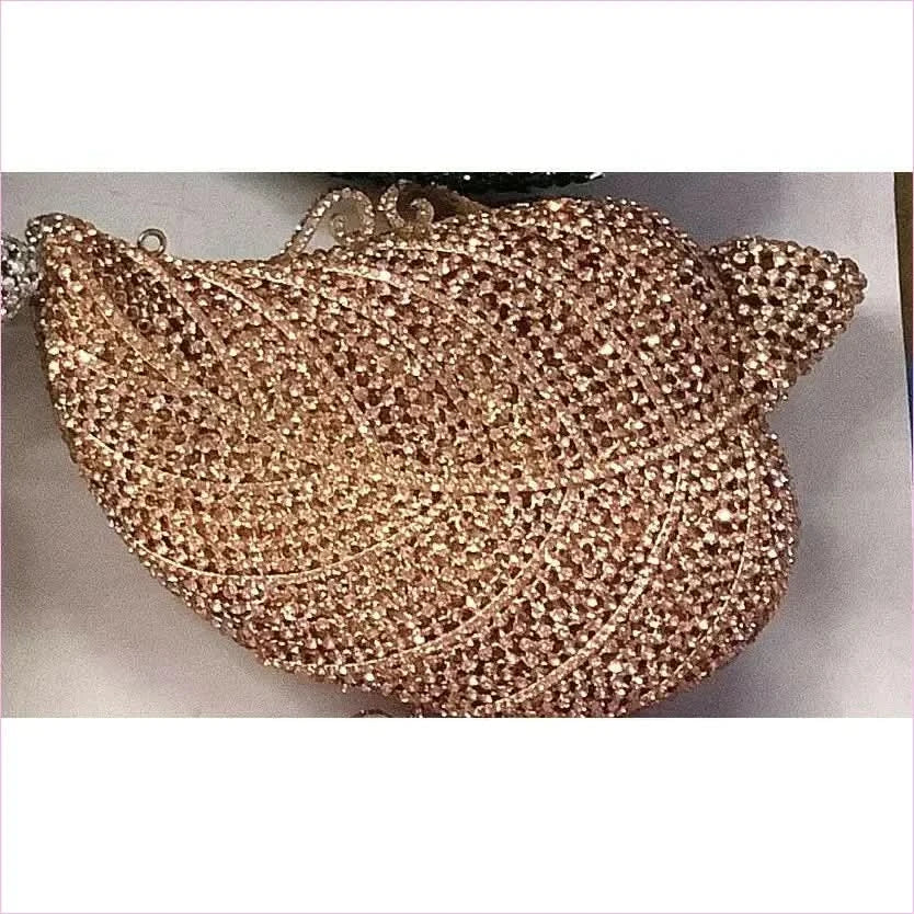 Tree Leaf Inlaid Diamond Dinner Bag for Elegant Evenings - Pleasures and Sins
