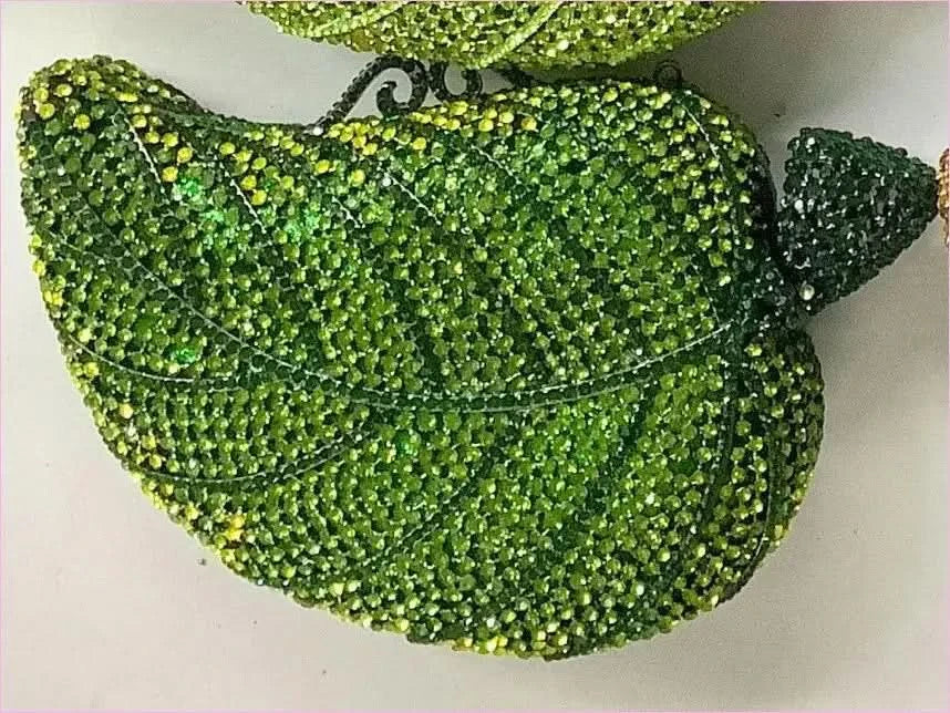 Tree Leaf Inlaid Diamond Dinner Bag for Elegant Evenings - Pleasures and Sins