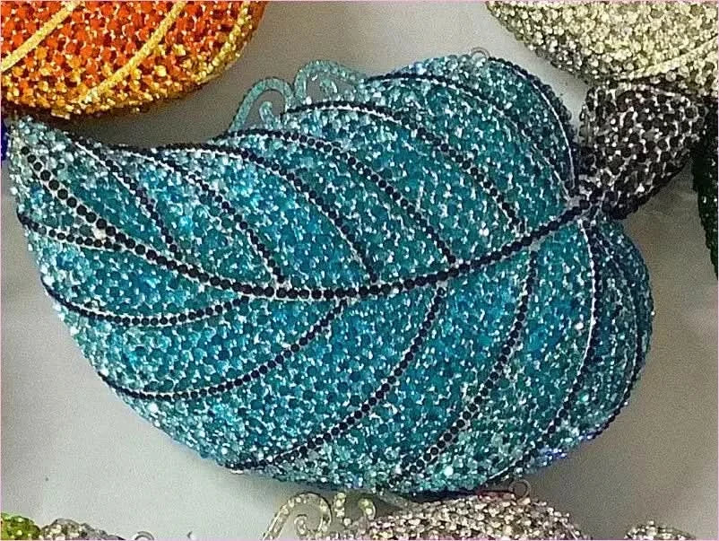 Tree Leaf Inlaid Diamond Dinner Bag for Elegant Evenings - Pleasures and Sins