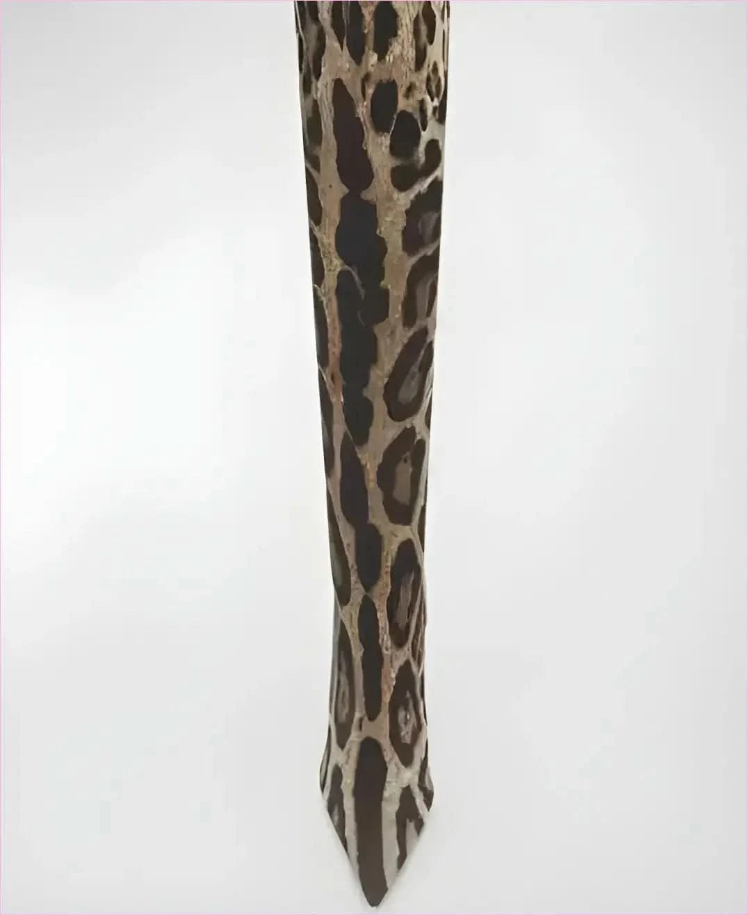Womens Leopard Snakeskin Pointed Thigh-high Stiletto Boots - Pleasures and Sins