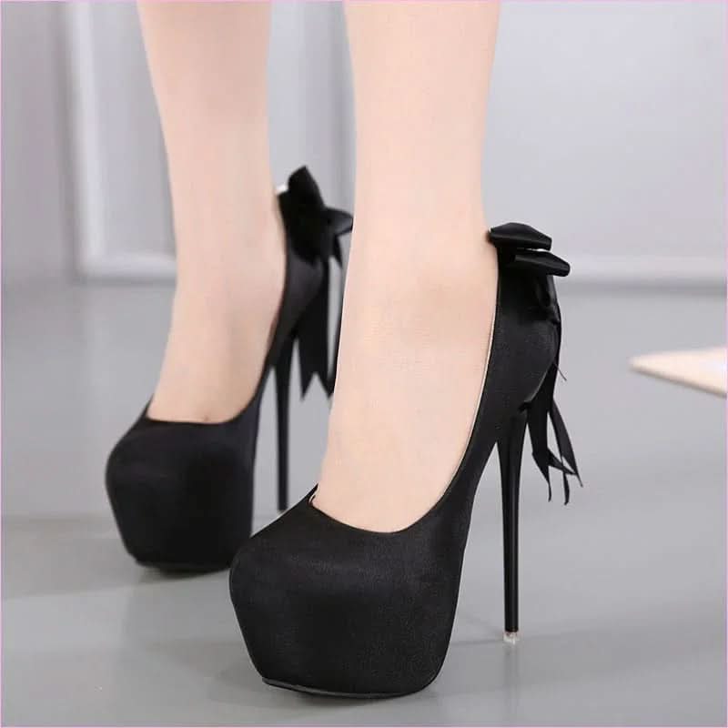 Womenâs Stiletto Heels with Bow Detail for Elegant Style - Pleasures and Sins